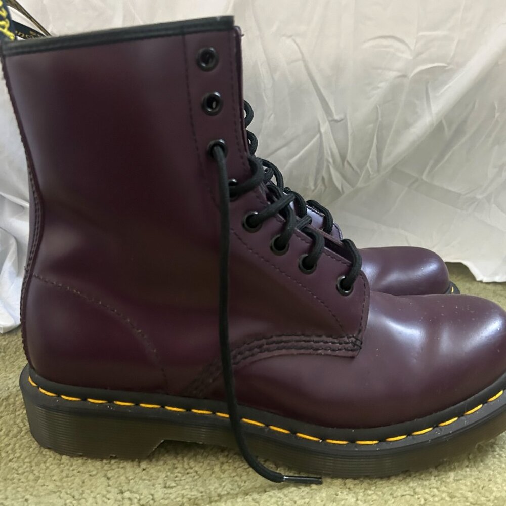 Dark Purple Doc Martens 7.5 Bouncy Soles